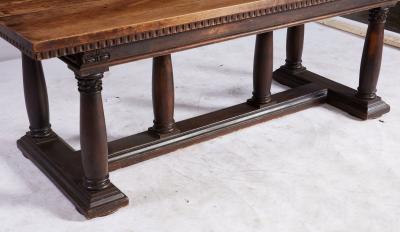 Italian Walnut Column Base Console