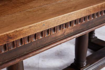 Italian Walnut Column Base Console