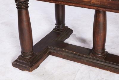 Italian Walnut Column Base Console