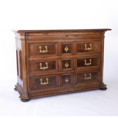 Italian Walnut Commode Likely Lomardy