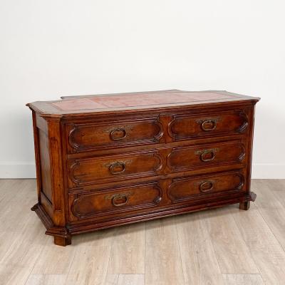 Italian Walnut Desk Adapted from 18th Century Elements 19th Century