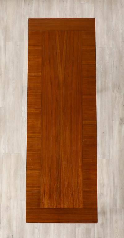 Italian Walnut Flip Top Console Table Italy circa 1950