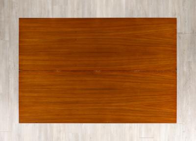 Italian Walnut Flip Top Console Table Italy circa 1950