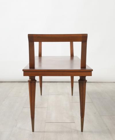 Italian Walnut Long Bench Italy circa 1940s