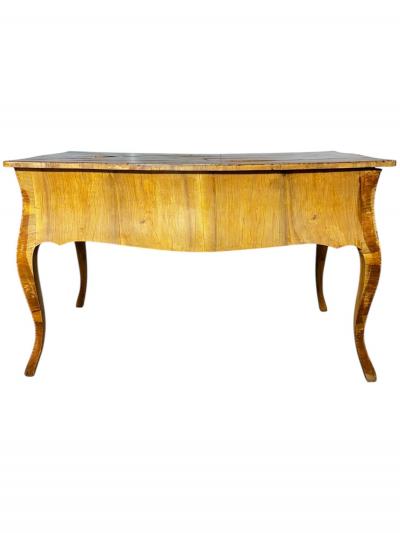 Italian Walnut Louis XV Bombay Style Writing Desk 1960