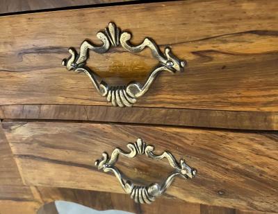 Italian Walnut Louis XV Bombay Style Writing Desk 1960