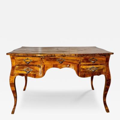 Italian Walnut Louis XV Bombay Style Writing Desk 1960