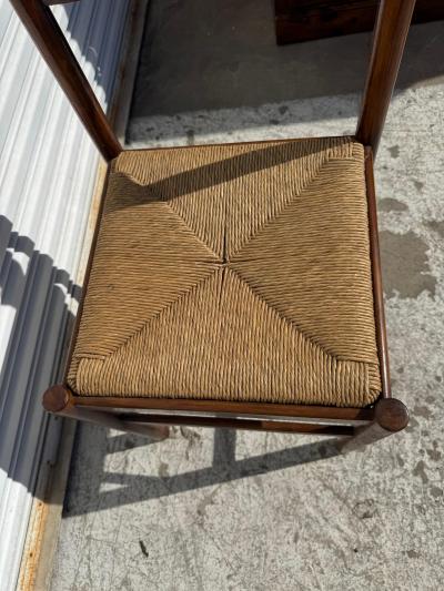 Italian Walnut Rush Bottom seat Side Chair