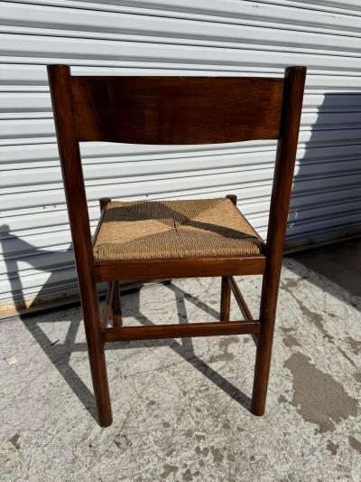 Italian Walnut Rush Bottom seat Side Chair