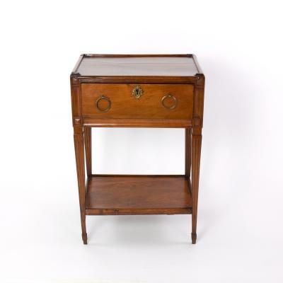 Italian Walnut Side Table With Single Large Drawer Circa 1780