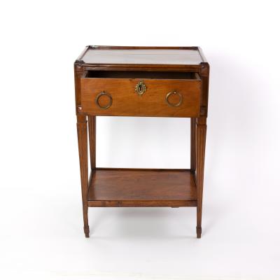 Italian Walnut Side Table With Single Large Drawer Circa 1780