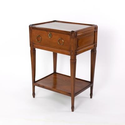 Italian Walnut Side Table With Single Large Drawer Circa 1780