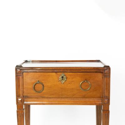 Italian Walnut Side Table With Single Large Drawer Circa 1780
