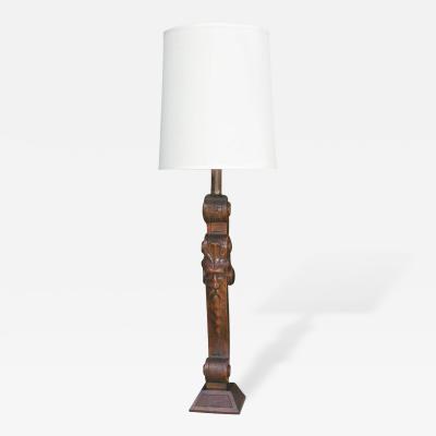 Italian Walnut Table Lamp