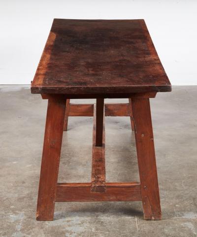 Italian Walnut Trestle Table