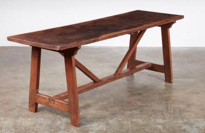 Italian Walnut Trestle Table