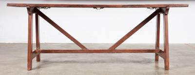 Italian Walnut Trestle Table