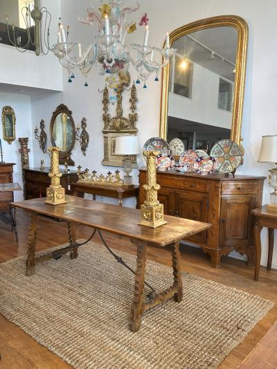 Italian Walnut Trestle Table Circa 1730