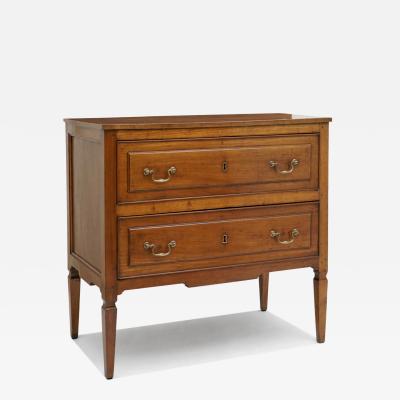 Italian Walnut Two Drawer Commode