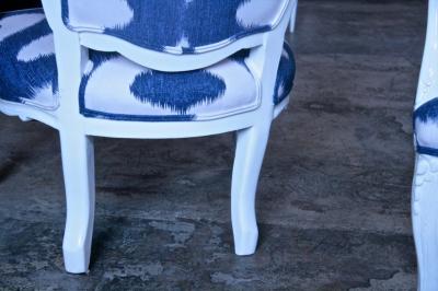 Italian White Lacquered Armchairs