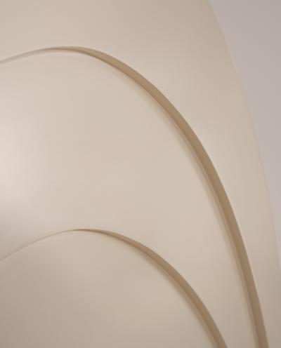 Italian White Lacquered Wooden Mirror circa 1960 