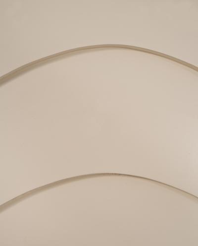 Italian White Lacquered Wooden Mirror circa 1960 