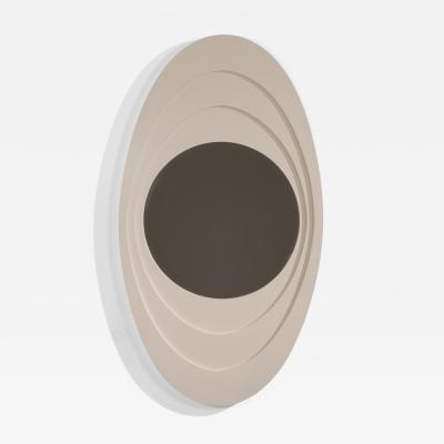 Italian White Lacquered Wooden Mirror circa 1960 