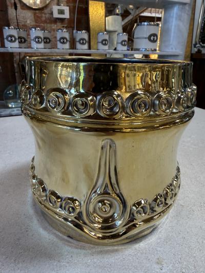Italian Wine Cooler with Embossed Scroll Motif 1970s