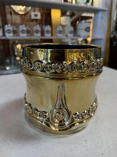 Italian Wine Cooler with Embossed Scroll Motif 1970s