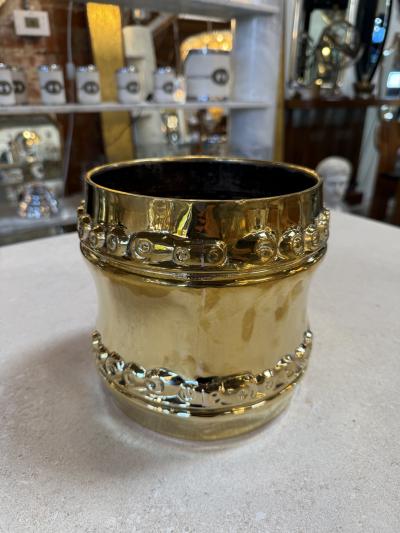 Italian Wine Cooler with Embossed Scroll Motif 1970s