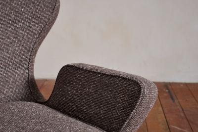 Italian Wingback Chairs with Footstools