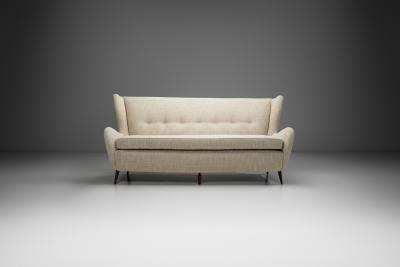 Italian Wingback Three Seater Sofa Italy ca 1950s