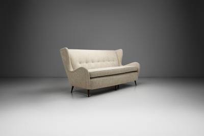 Italian Wingback Three Seater Sofa Italy ca 1950s