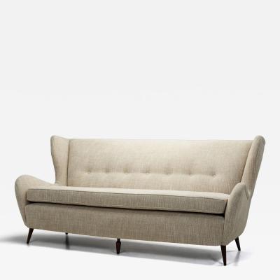 Italian Wingback Three Seater Sofa Italy ca 1950s