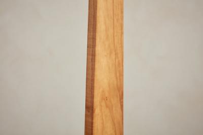Italian Wood Floor Lamp with Travertine Base