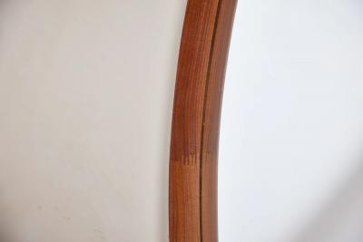 Italian Wood and Leather Mirror