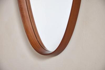 Italian Wood and Leather Mirror