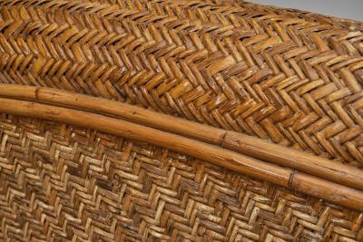 Italian Woven Wicker Sofa Italy 1960s