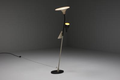 Italian Yellow Black Floor Lamp 1950s