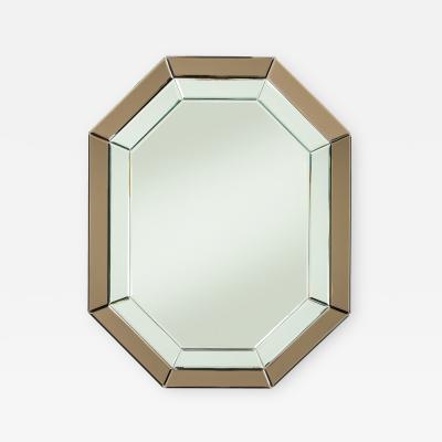 Italian all glass octagonal mirror