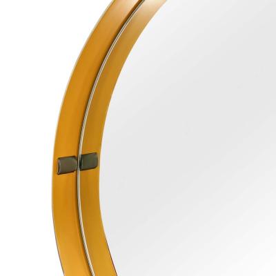 Italian design Yellow colour DRUM Mirror