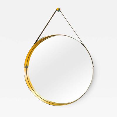 Italian design Yellow colour DRUM Mirror