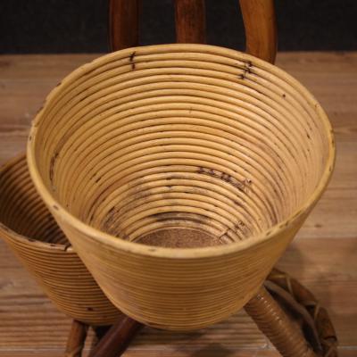 Italian design bamboo vase holder from the 1960s