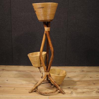 Italian design bamboo vase holder from the 1960s