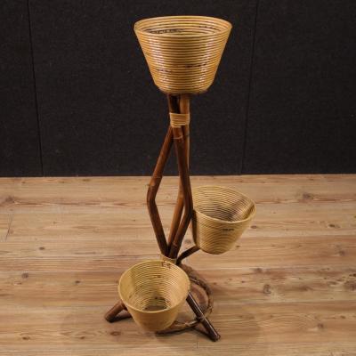 Italian design bamboo vase holder from the 1960s