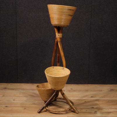 Italian design bamboo vase holder from the 1960s