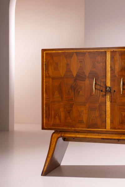 Italian diamond shaped bar cabinet 1940s