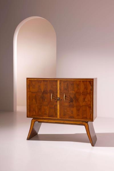Italian diamond shaped bar cabinet 1940s