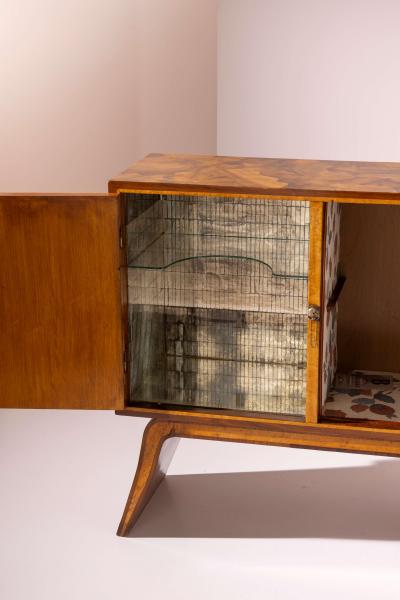 Italian diamond shaped bar cabinet 1940s