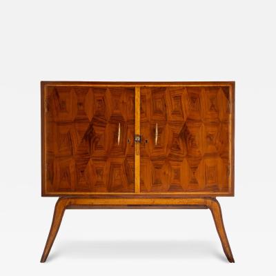 Italian diamond shaped bar cabinet 1940s